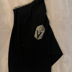 VGK Carmen Marc Valvo Asymmetrical Cape Dress